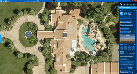 Aerial GIS Image in Pool Studio and VizTerra