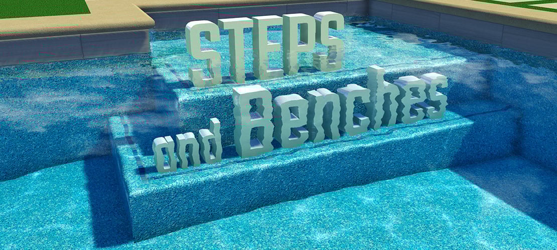 Easily Draw 3D Swimming Pool Steps and Benches