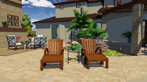 Sketchup Chairs in Vip3D Pool and Landscape Design Software