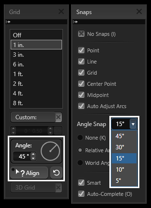 Grid Snap and Angle