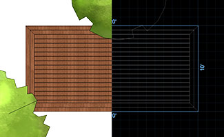 Show Deck Framing in 2D