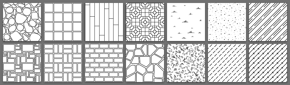 New Black and White Fill Patterns