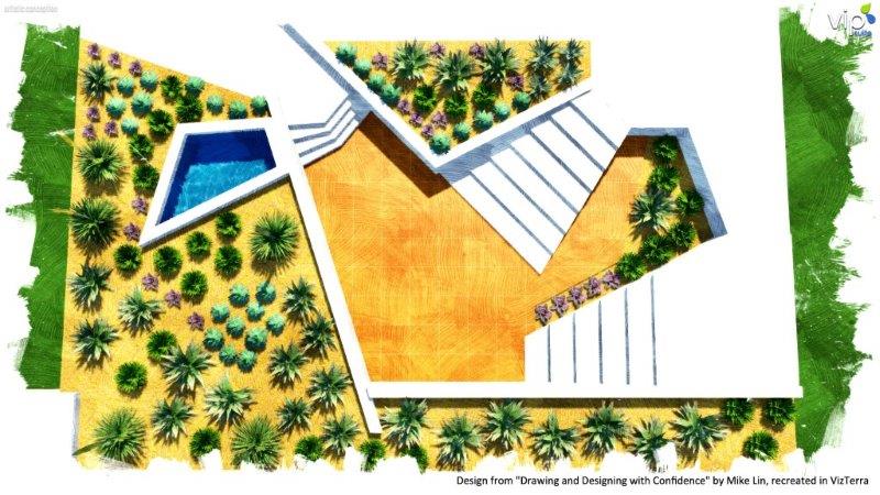 Irregular form composition in landscape design software