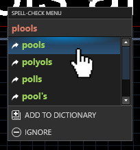 Spellcheck Menu